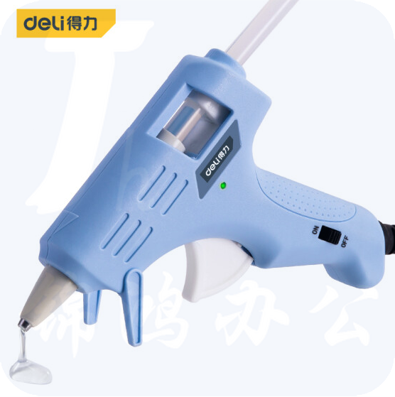 得力（deli）儿童款20W热胶枪热熔胶枪固定式支架 蓝色 DL390021  货号：JC