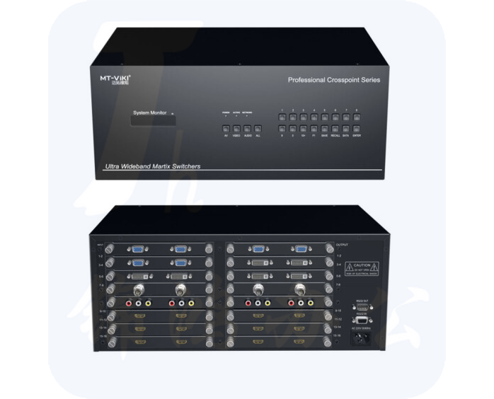 迈拓维矩 MT-HC0808 8进8出插卡式混合型矩阵切换器高清分配器多种接口可搭配机架式