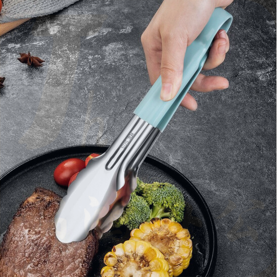 美厨 多功能食品夹子牛排夹 公餐夹     自助餐夹 加厚防烫省力