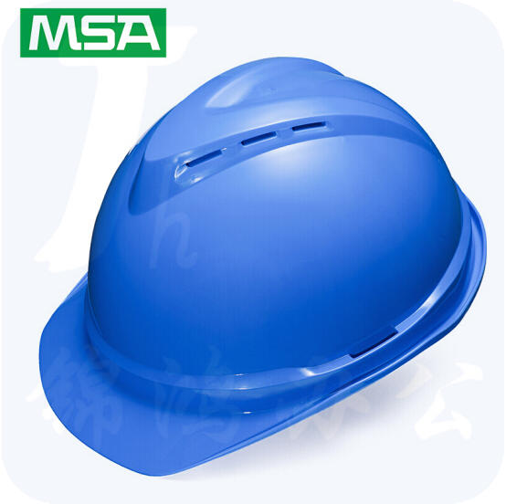 梅思安 V-Gard500 PE 豪华型透气安全帽(蓝色）10146615