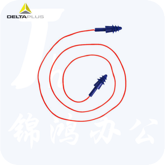 代尔塔  103113 圣诞树形中空硅胶耳塞带绳 10副/包