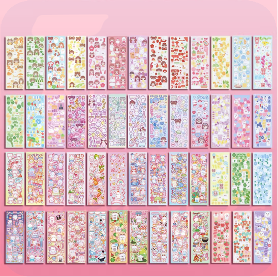 定制集卡贴纸套装  货号：JC