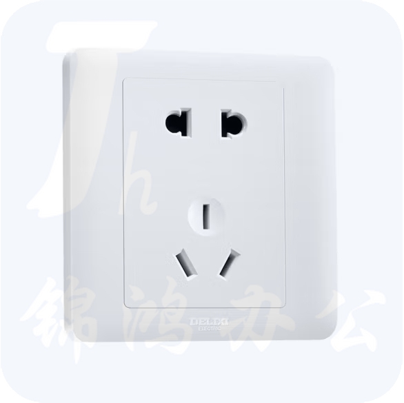 德力西 五孔插座 86墙壁插座10A 10只/盒
