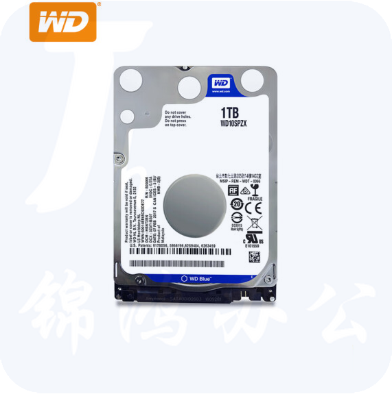 西部数据 笔记本硬盘 WD Blue 西数蓝盘 1TB 5400转 128MB SATA (WD10SPZX)