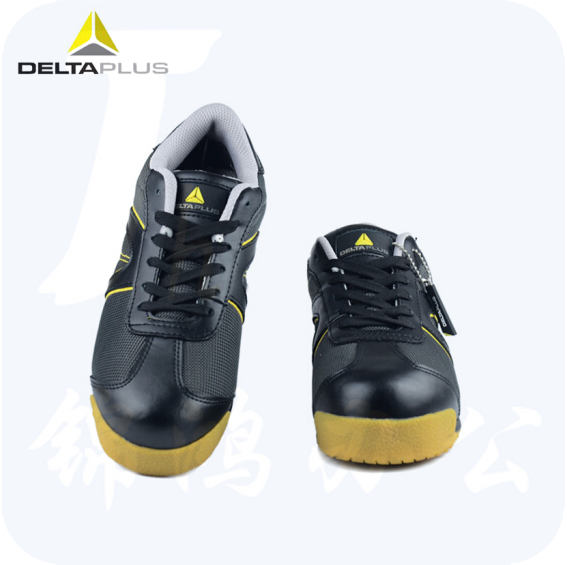 代尔塔 301341 防砸防刺穿牛筋外底防滑透气劳保鞋 黑色