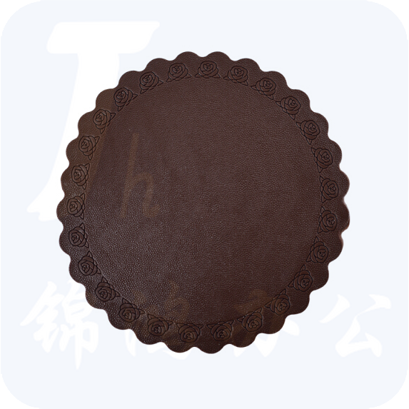 茶杯垫子 PVC 欧式创意简约隔热垫 17.5CM  咖啡色