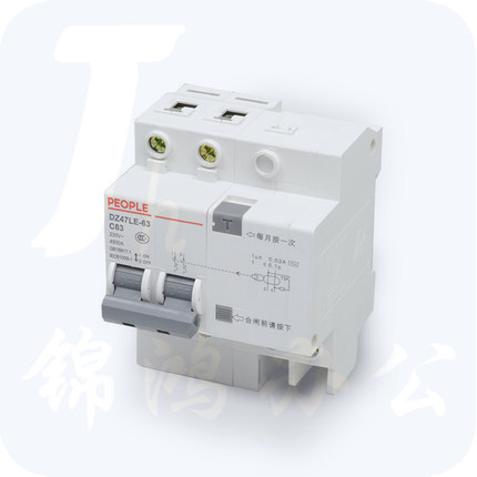人民电器 DZ47LE-2P25A 拼装  漏电保护器