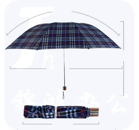 【京东超市】天堂伞 特大加固三折全钢晴雨伞3309E格016兰格-京东