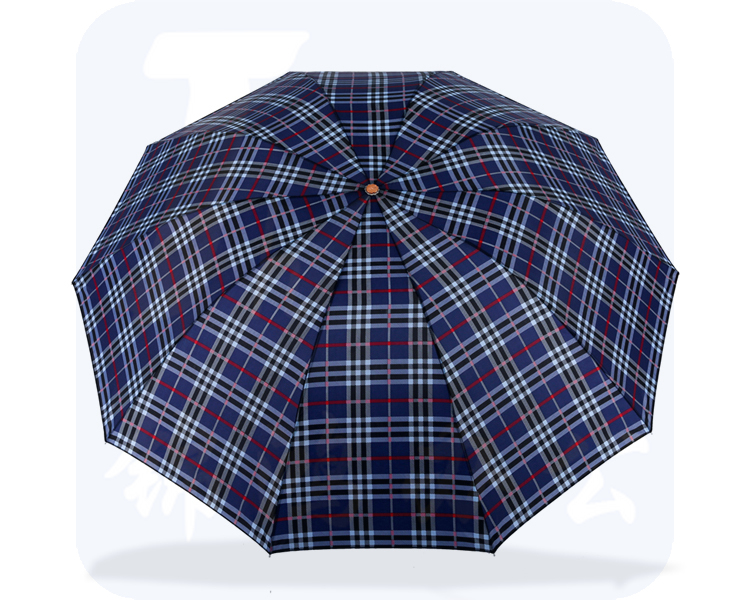 【京东超市】天堂伞 特大加固三折全钢晴雨伞3309E格016兰格-京东