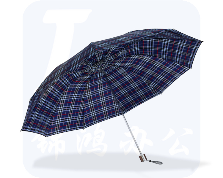 【京东超市】天堂伞 特大加固三折全钢晴雨伞3309E格016兰格-京东