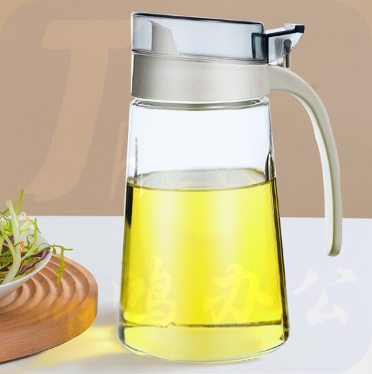 油壶  加厚玻璃油瓶  自动开合大容量油壶 经典款油壶650ML  货号：TXH