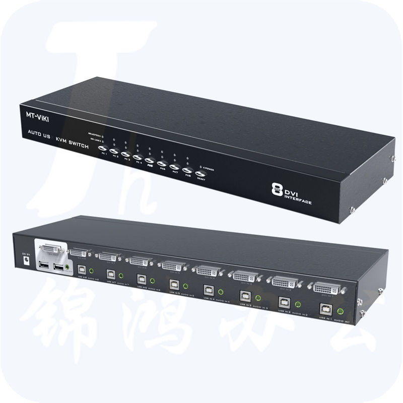 迈拓维矩MT-2108DL kvm切换器dvi 8口usb自动显示器多电脑切换8进1出