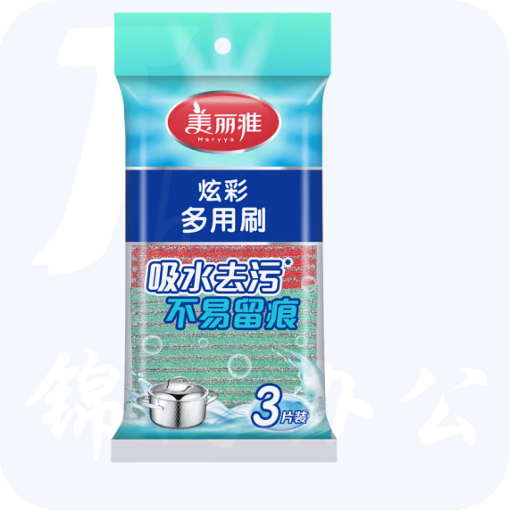 美丽雅  海绵洗碗百洁布 3只装*10袋  货号：GD