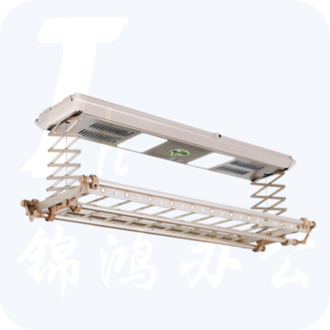 居多彩 电动晾衣架 阳台智能晾衣机 无线遥控升降 语音控制 风干烘干 紫外线杀菌 伸缩晾衣杆 LED照明（香槟色）上门安装