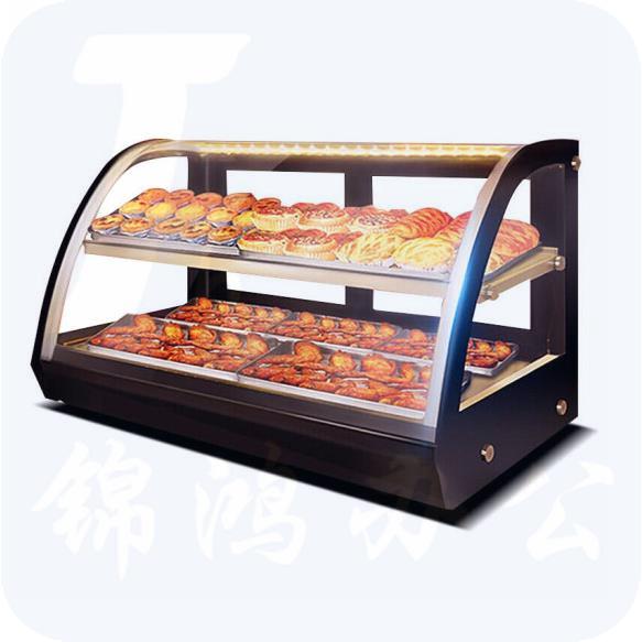 鸿艺西厨1.2米不锈钢保温柜 双层陈列保温柜