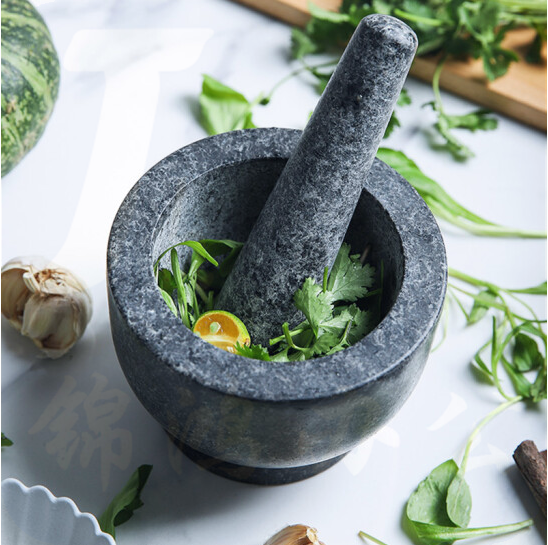 复古大理石捣蒜器  花岗岩捣杵  货号：TX