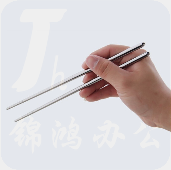 儿童不锈钢筷子 防滑防烫中空圆形筷 尺寸19cm 单位：双 货号：JC