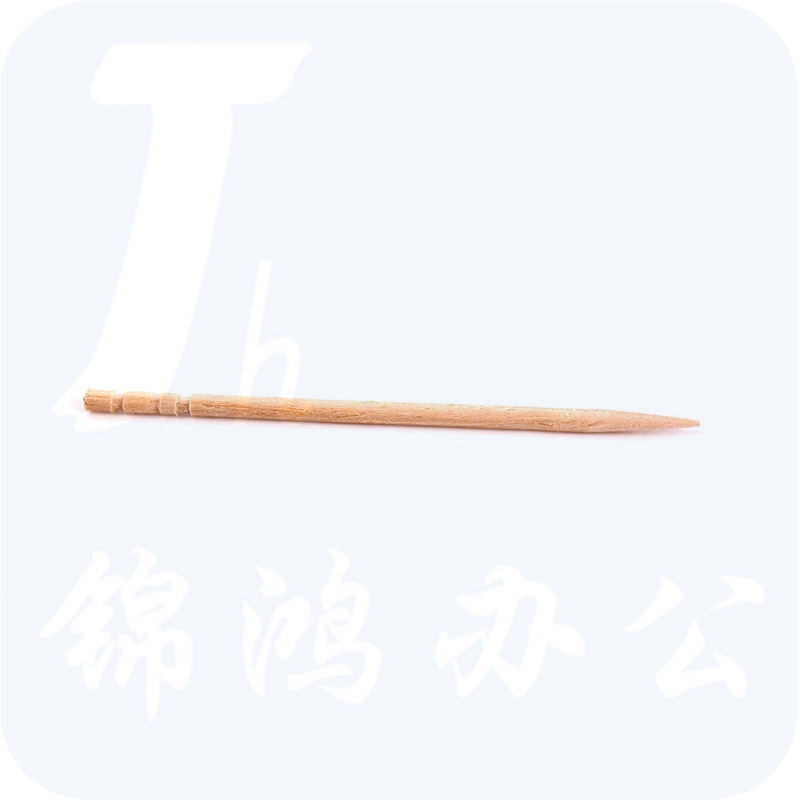 洁能 单头竹木牙签 500支装 水果叉牙线棒盒装 6372