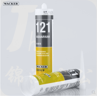 瓦克( WAKE ) 121大型鱼缸水族玻璃胶 水族箱专用密封胶鱼缸胶透明300ml