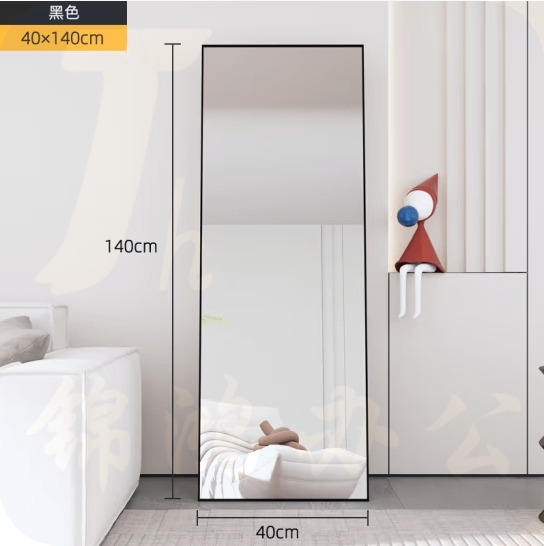 全身镜  玻璃镜子 140*40cm  货号：LJ