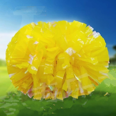 柠檬黄啦啦操花球手花拉拉队健美操广场舞手花啦啦队花球啦啦花  5寸