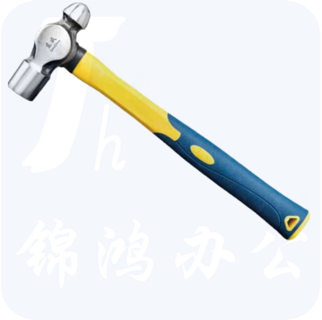东成 1.5P纤维柄元头锤 圆头锤1.5磅