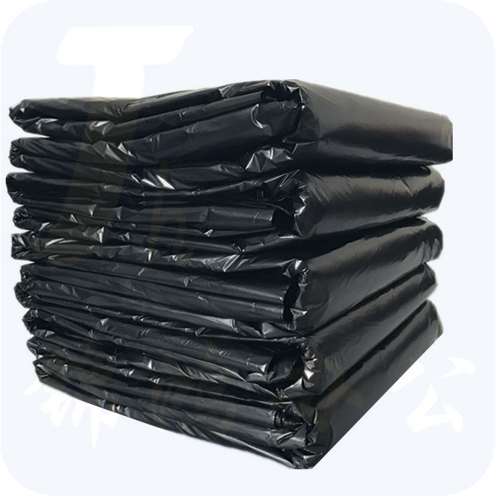 巨联100*110cm加厚黑色大垃圾袋物业环卫大号清洁平口大码塑料袋  50个/捆