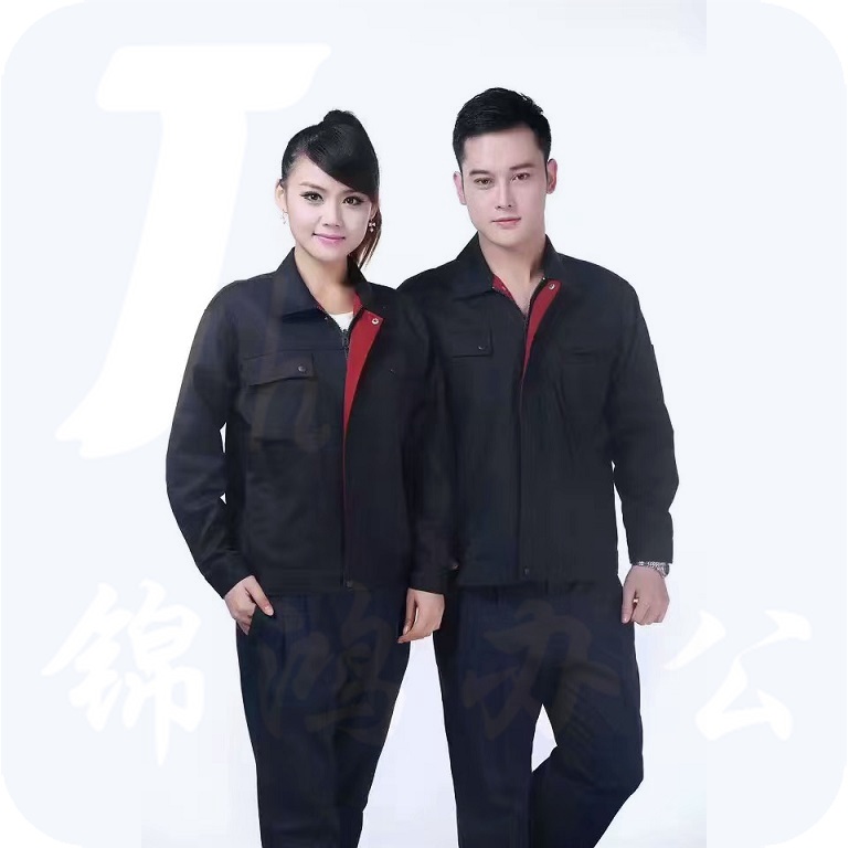 春秋季长袖工作服套装 耐磨耐穿   藏青色   货号：JC