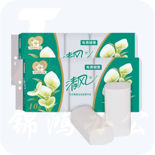清风B01B无芯卷纸 卷筒纸卫生纸10卷/提