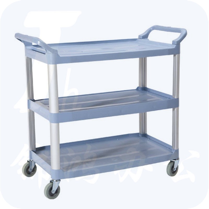 白云清洁 大号送餐车静音酒店三层酒水车小吃车手推车加厚餐车08161