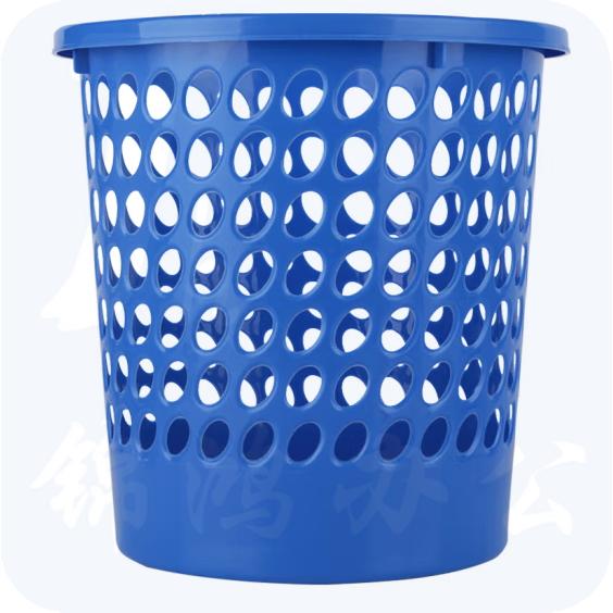 得力9556圆形纸篓 24.5*25cm 蓝色