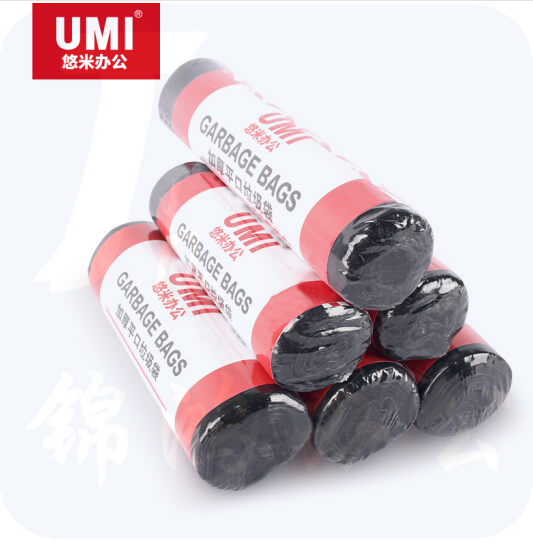 悠米（umi）60*80平口垃圾袋15只/卷90卷/箱