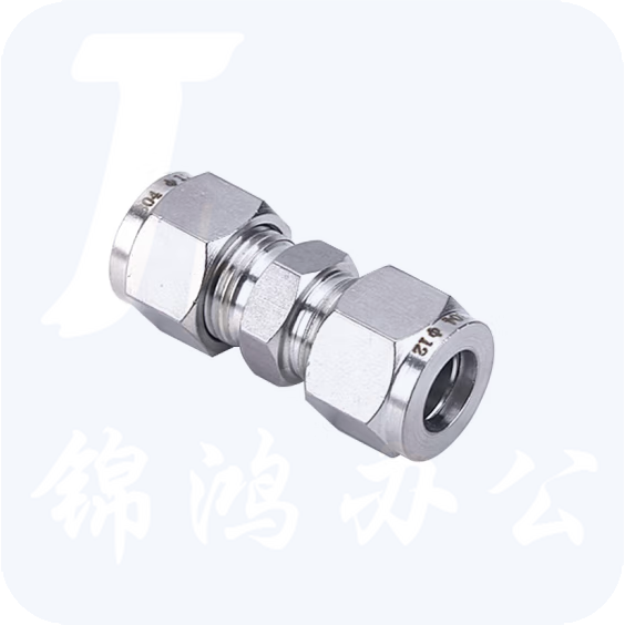 不锈钢卡套直通   等径二通接头  直径89mm  货号：JC