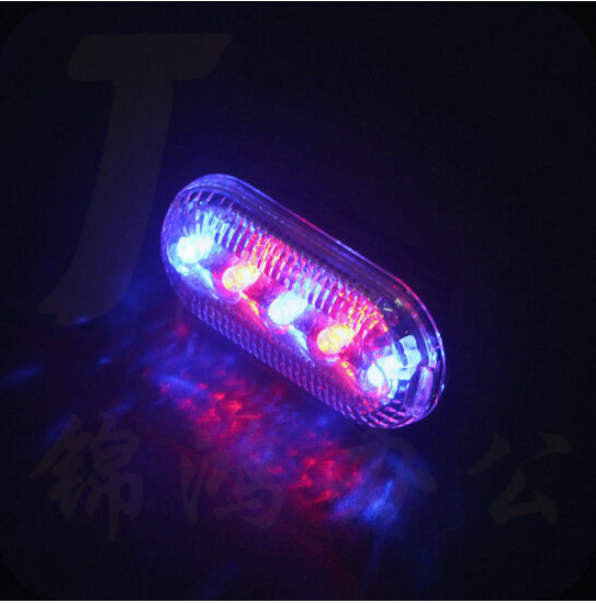 红蓝爆闪灯电池款肩夹式警示肩灯75mm*36mm*20mm