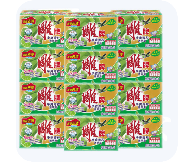雕牌 清柠飘香去污渍 透明皂24块整箱（228g*2块*12组）
