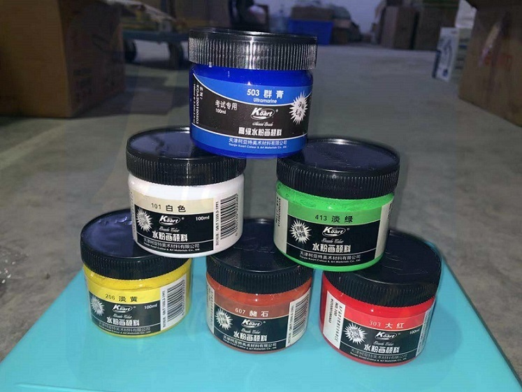 水粉颜料 100ml学生儿童初学者适用 水粉画颜料美术用品 6色/套