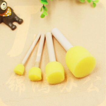 儿童绘画涂鸦工具海绵画刷笔刷 幼儿园diy印章美劳材料 滚筒滚轮