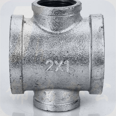 赣（GANMA）玛四通接头 镀锌管件异径四通 异径大小头四通 丝扣四通 变径四通100*40   10个/包