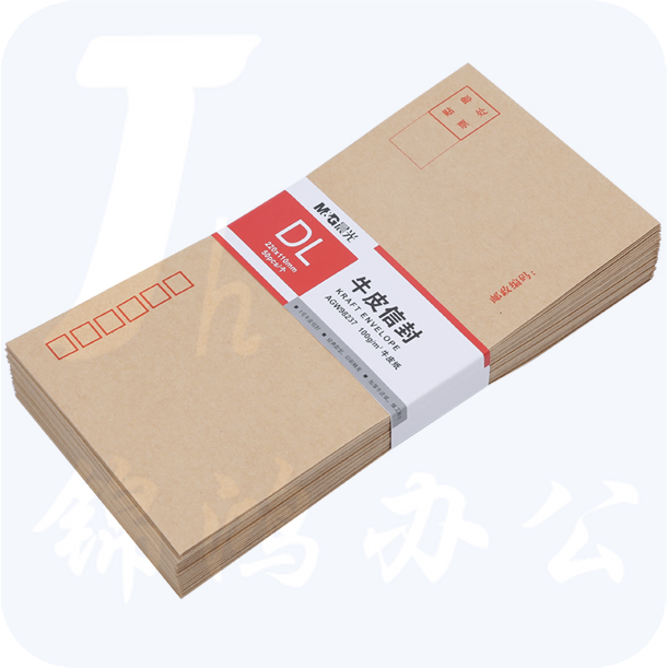 晨光 220*110mm/5号牛皮纸信封袋发票袋财务袋工资袋 50个装