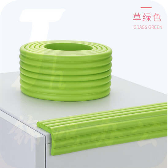防撞条  家用墙角包边  免贴无痕保护条 海绵贴 草绿色 10米W高粘全免贴