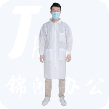 无尘衣白大褂 一次性长袖白大褂 加厚工作服参观服  10件/组