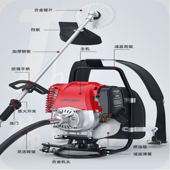 农用汽油割草机 小型家用多功能除草机 二冲程背负式 货号：JC