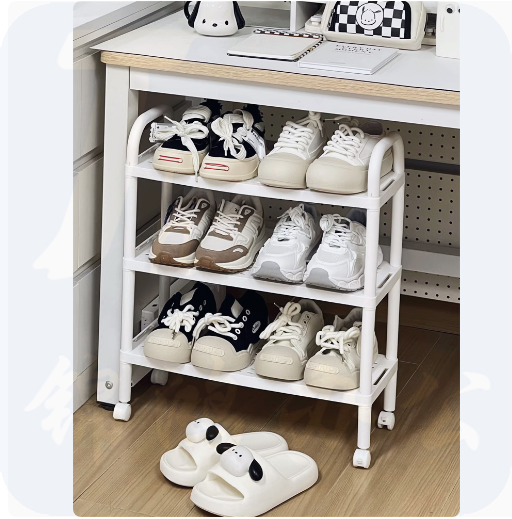 三层简易鞋架  储物收纳架  货号：LJ