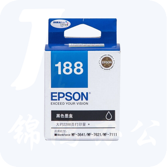 爱普生 T1881 墨盒 黑色单支装 (适用WF-3641/7111/7621/7218/7728机型)打印页数：约2200