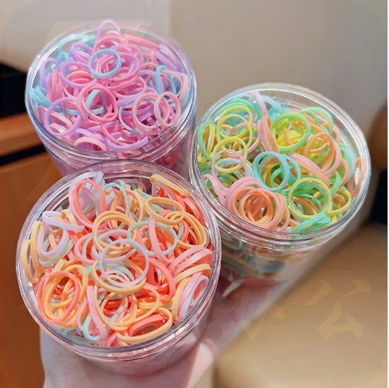 扎头发皮筋  彩色橡胶圈  盒装  货号：WY
