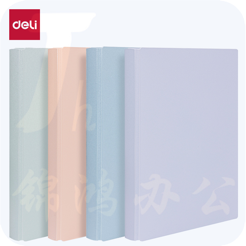 得力（deli）PQ606-60页资料册透明文件插页试卷多层收纳乐素发泡PP资料册(混)(个)