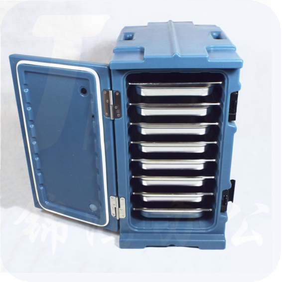 130L快餐保温箱 食品保温箱8层保温周转箱,保温箱可配份盆 灰白色 （空箱子不带盘子）