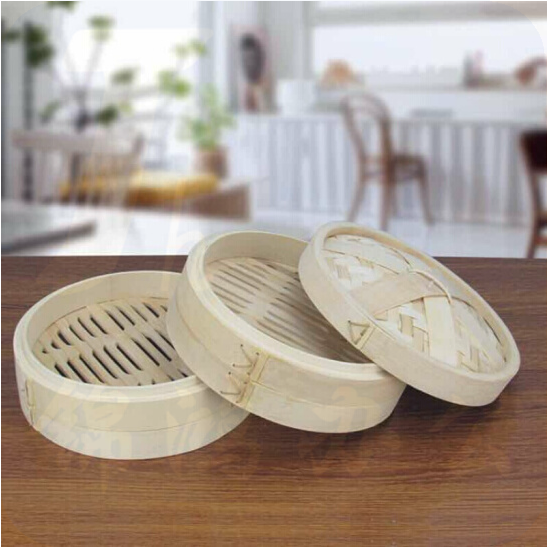 5寸竹笼屉  小笼包加深竹制蒸笼