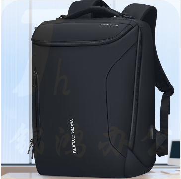 背包男士17.3英寸笔记本电脑包商务双肩包防泼水时尚潮流书包MR9031精英黑升级款