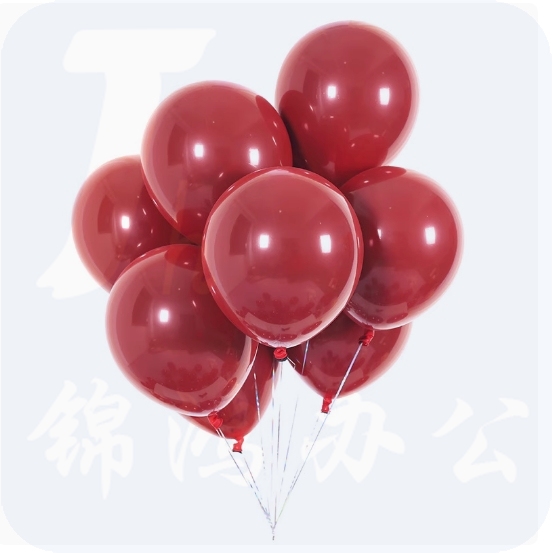 10寸单层石榴红气球  50个一组  货号：LJ